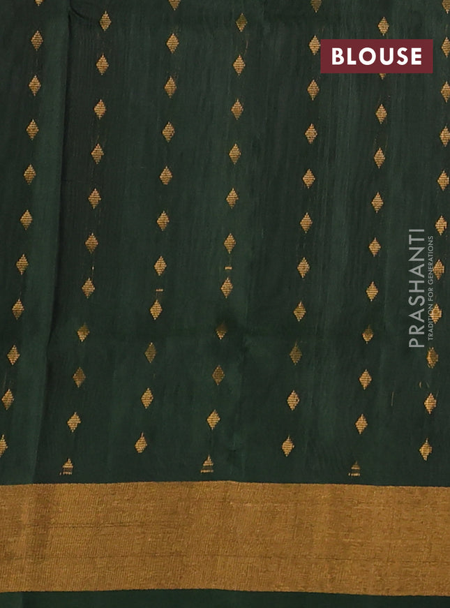 Pure uppada silk saree pastel peach and sap green with allover zari woven butta weaves and zari woven border
