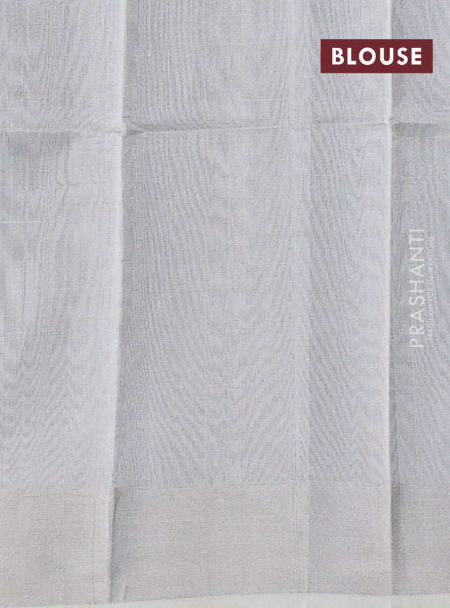 Pure uppada silk saree blue with silver zari woven coin buttas and silver zari woven border