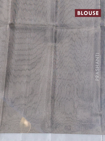 Pure uppada silk saree cs blue with silver zari woven coin buttas and silver zari woven border