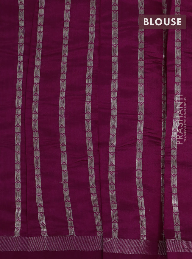 Banarasi poona silk saree pink with zari woven leaf buttas and simple zari border