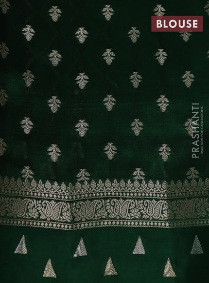 Banarasi poona silk saree red with zari woven buttas and zari woven butta border