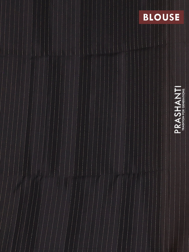 Pure soft silk saree yellow and coffee brown with allover checks & zari buttas in borderless style