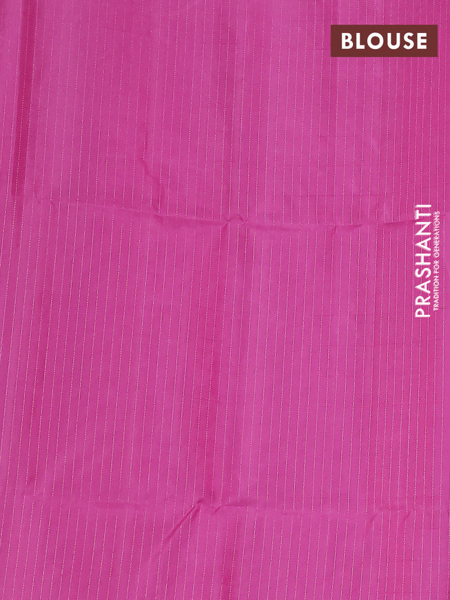 Pure soft silk saree grey and light pink with allover checks & zari buttas in borderless style