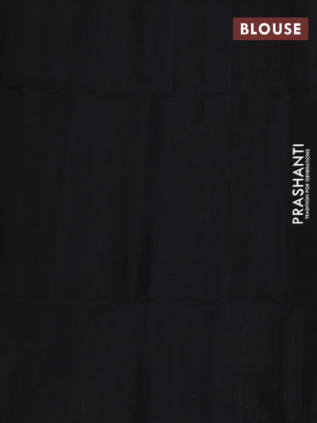 Pure soft silk saree black with zari woven buttas and zari woven border