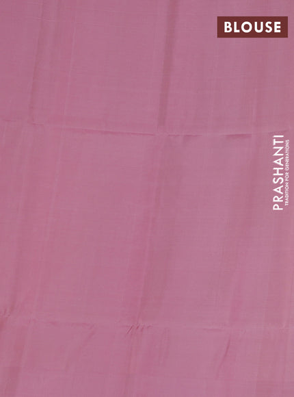 Pure soft silk saree off white and light pink with allover zari woevn brocade weaves and long zari woven border