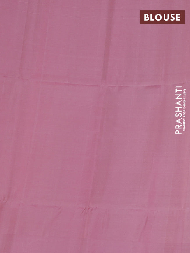 Pure soft silk saree off white and light pink with allover zari woevn brocade weaves and long zari woven border
