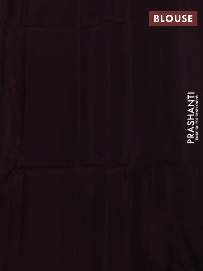 Pure soft silk saree peach pink and wine shade with allover thread woven checked pattern and paisley thread woven butta border