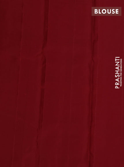 Pure soft silk saree pale orange and maroon with allover checked pattern and zari woven butta border