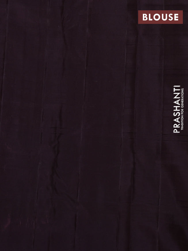 Pure soft silk saree light pink and jamun shade with allover checked pattern and zari woven butta border