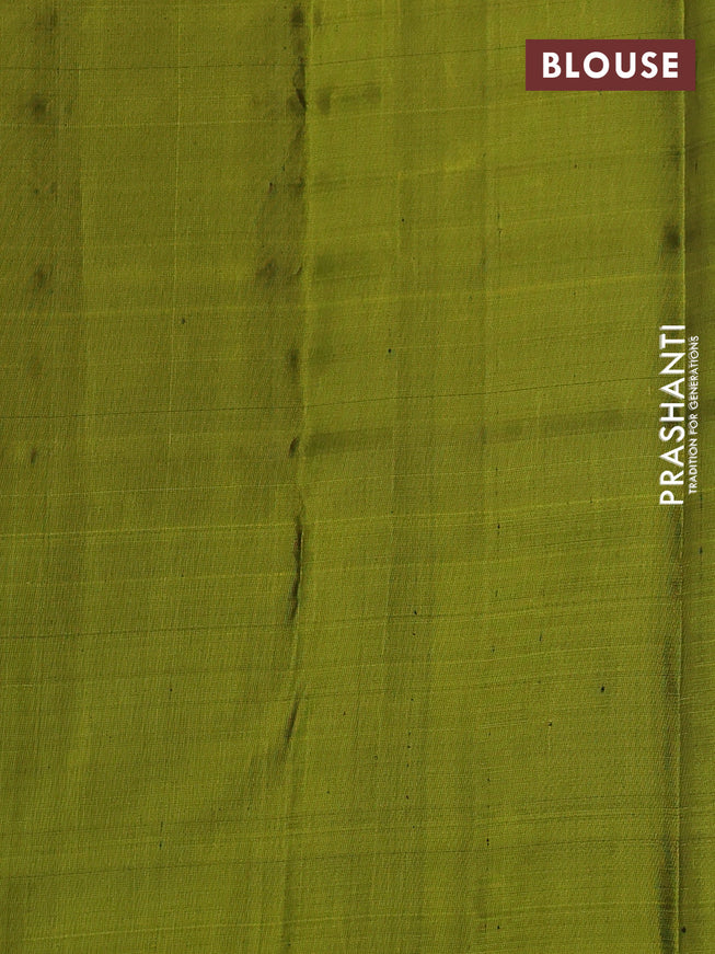 Pure soft silk saree purple and light green with allover zari strip pattern and long zari woven border
