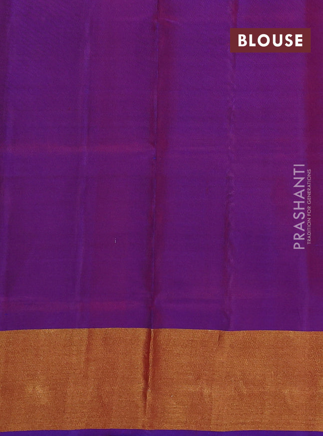 Rajkot patola silk saree blue and purple with allover ikat weaves and zari woven border