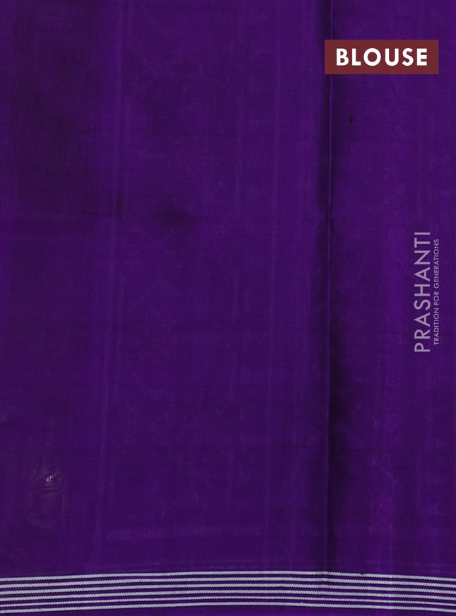 Rajkot patola silk saree violet with allover patola weaves and ikat woven border