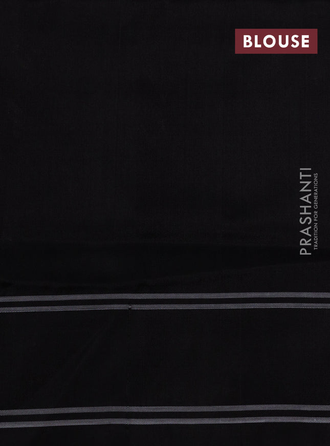 Pochampally silk saree pink and black with allover ikat weaves and ikat woven border