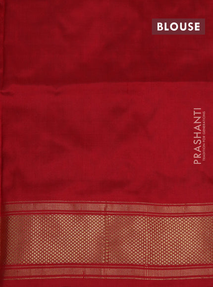Pochampally silk saree deep wine shade and maroon with allover ikat weaves and zari woven border