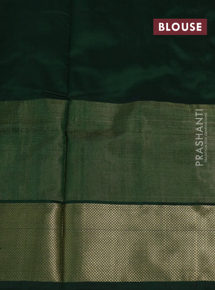 Pochampally silk saree dual shade of violet and green with allover ikat weaves and zari woven border