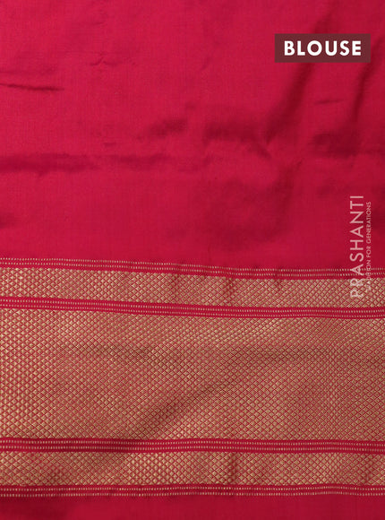 Pochampally silk saree violet shade and pink with allover ikat weaves and long zari woven border