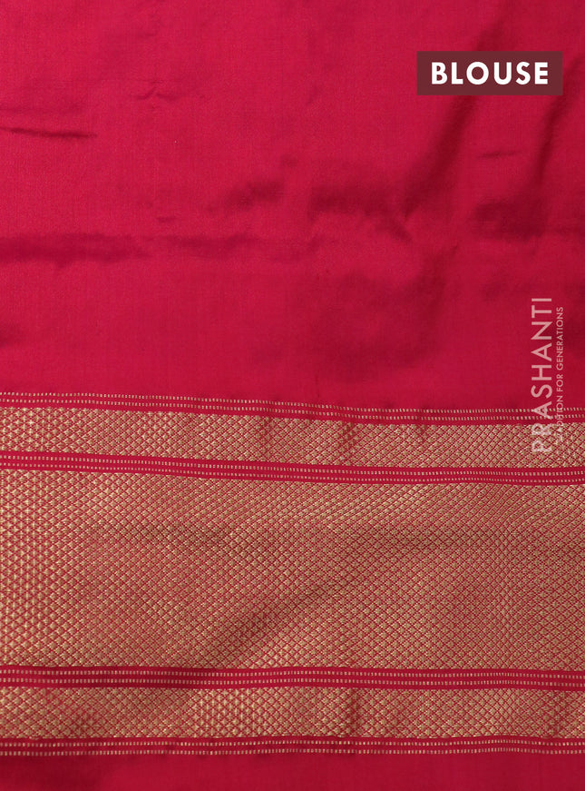 Pochampally silk saree violet shade and pink with allover ikat weaves and long zari woven border