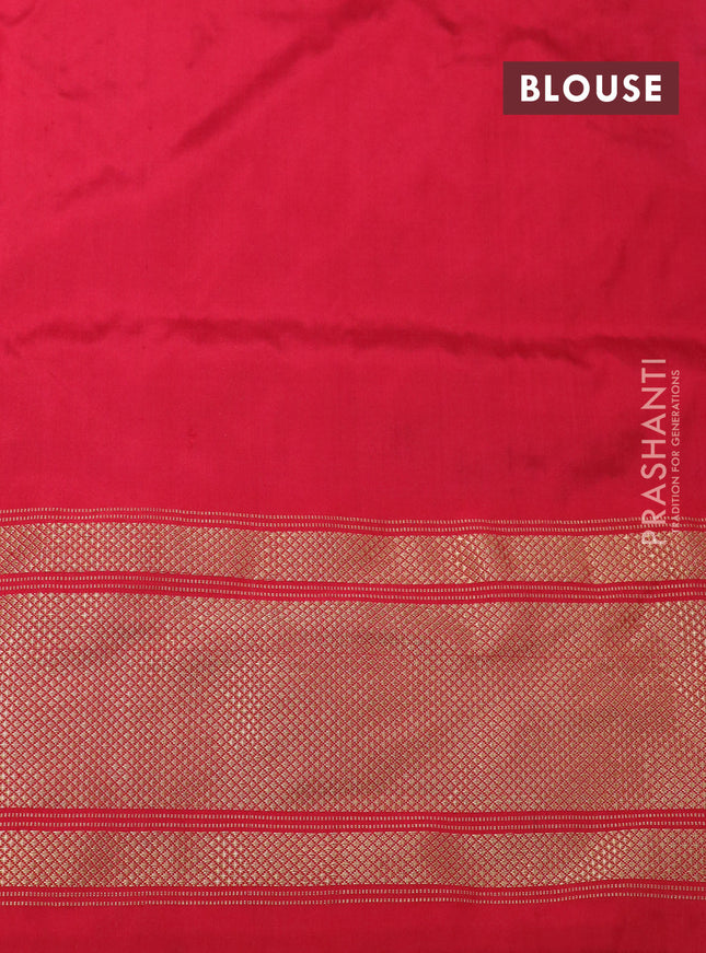 Pochampally silk saree deep purple and red with allover ikat weaves and long zari woven border