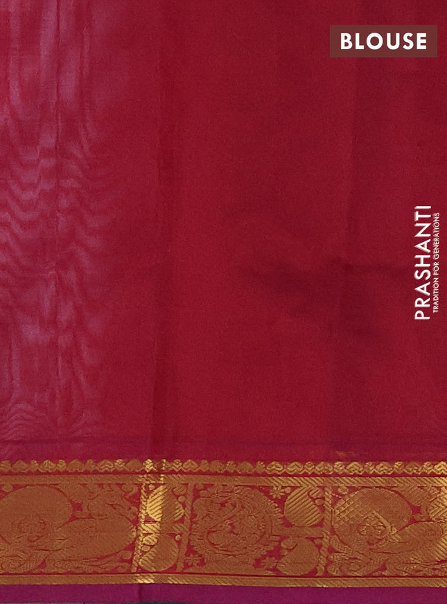 Silk Cotton saree lavender and dual shade of maroon with plain body and zari woven border