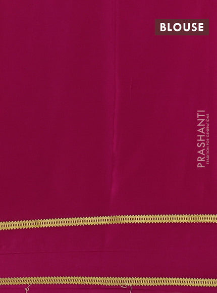 Pure mysore silk saree pink with plain body and embroidered zari border
