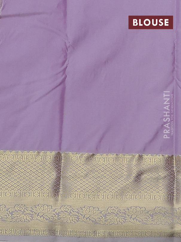 Bangalori silk saree teal green and beige with allover zari stripe pattern and zari woven border
