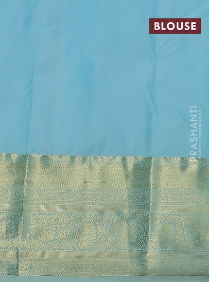 Bangalori silk saree maroon and teal shade with zari woven buttas and zari woven border