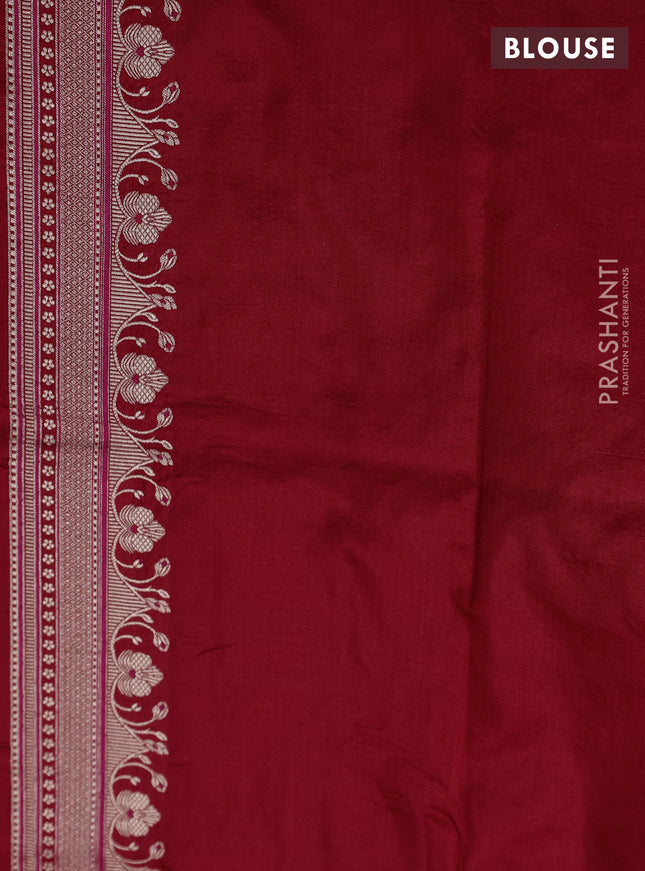 Banarasi uppada silk saree red with allover zari woven brocade weaves and zari woven border