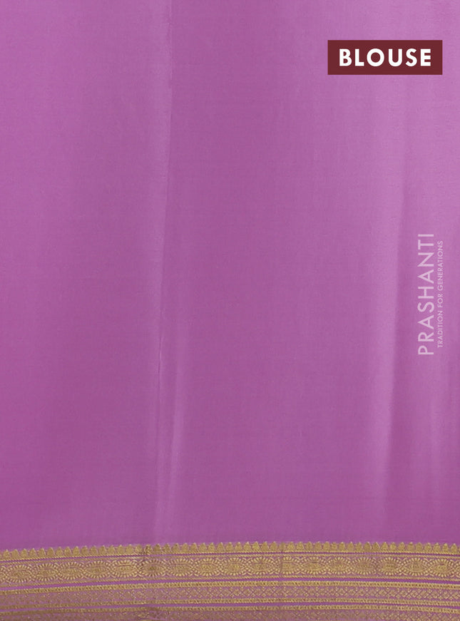 Pure mysore silk saree pastel pink with zari woven buttas and zari woven border