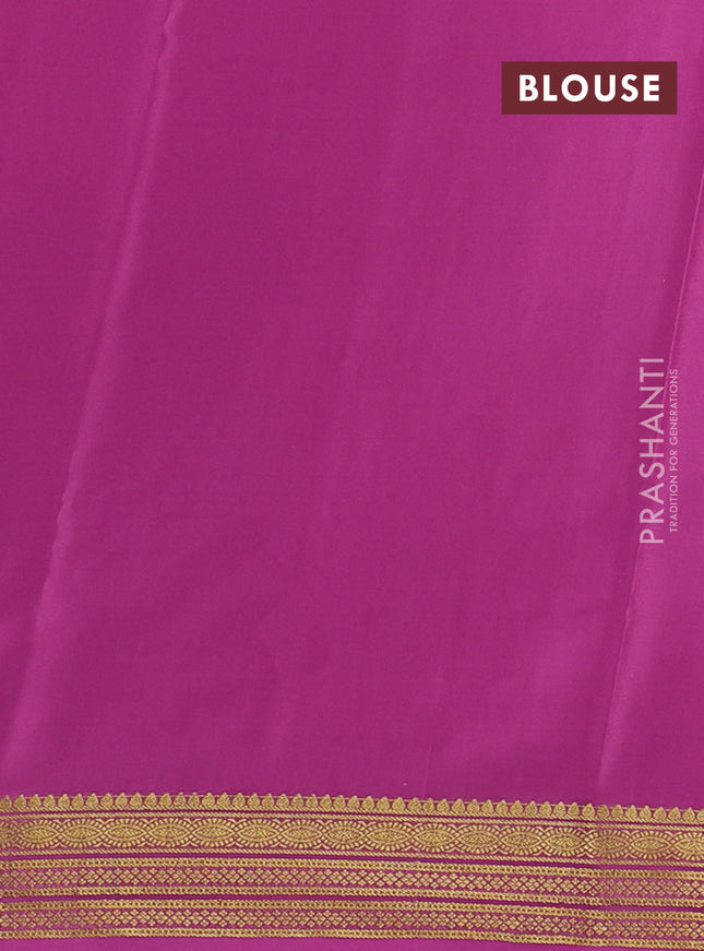 Pure mysore silk saree light pink with zari woven buttas and zari woven border