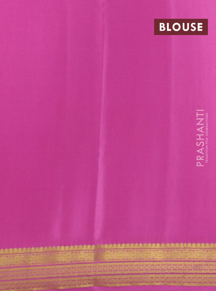 Pure mysore silk saree light pink with zari woven buttas and zari woven border