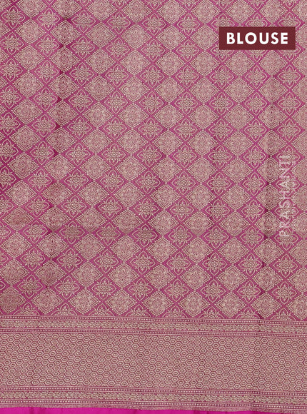 Banarasi tissue silk saree light pink with allover zari woven buttas and zari woven border