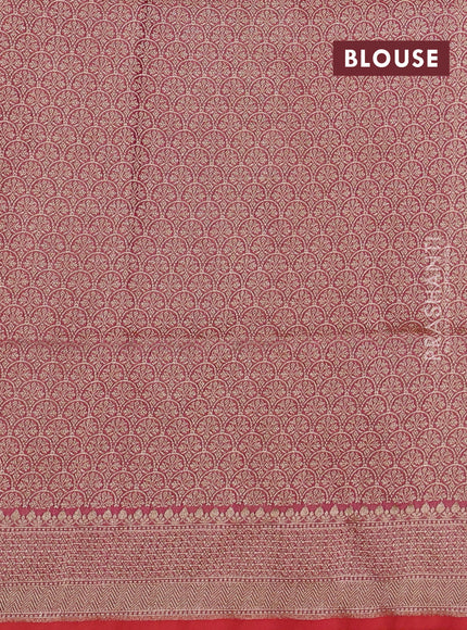 Banarasi tissue silk saree pink with allover zari woven brocade weaves and zari woven border
