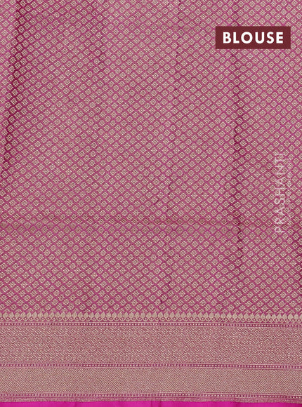 Banarasi tissue silk saree pink with allover zari woven brocade weaves and zari woven border