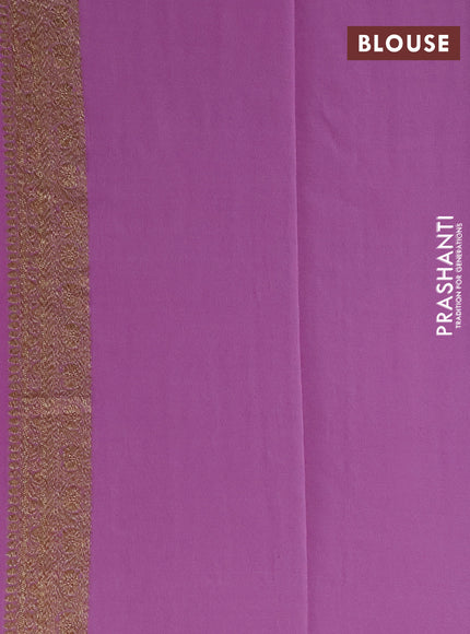 Banarasi georgette saree purple and lavender with allover woven buttas and woven border