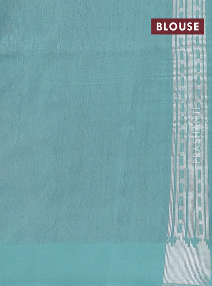 mauve pink and teal blue Banarasi kora jamdhani silk saree