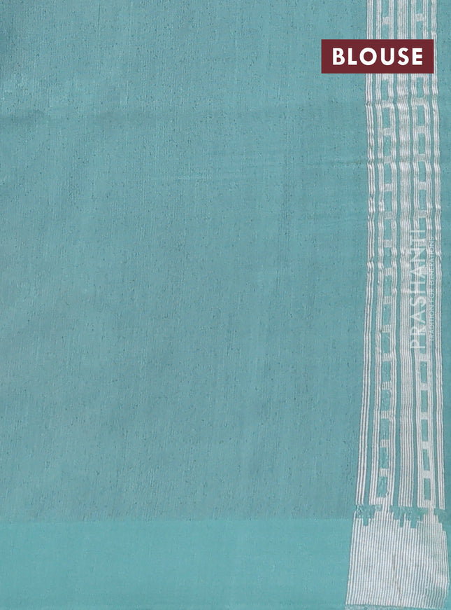 mauve pink and teal blue Banarasi kora jamdhani silk saree