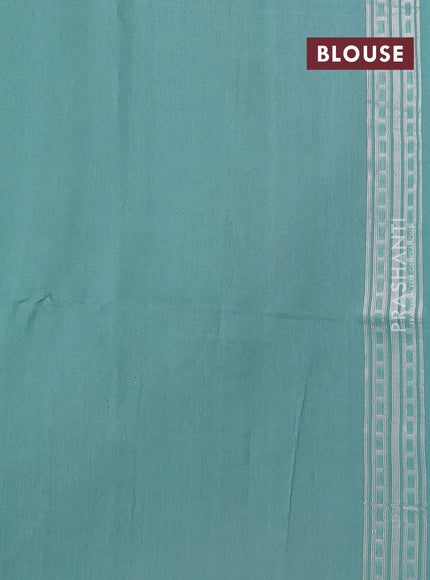 pastel lavender and teal blue Banarasi kora jamdhani silk saree