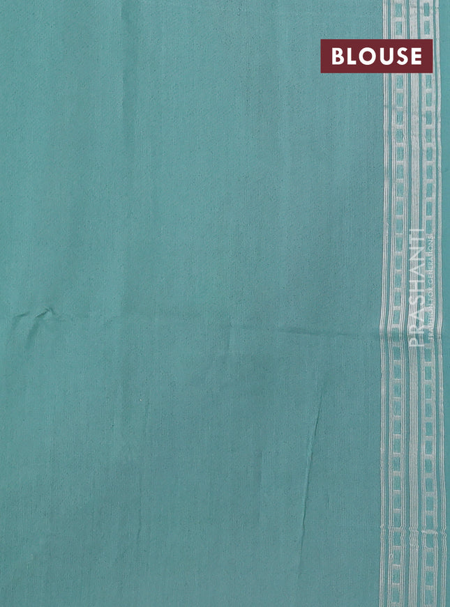 pastel lavender and teal blue Banarasi kora jamdhani silk saree