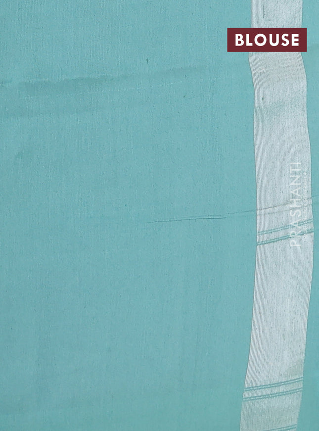 lime yellow and teal blue Banarasi kora jamdhani silk saree