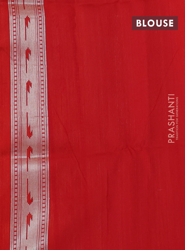 orange and red Banarasi kora jamdhani silk saree
