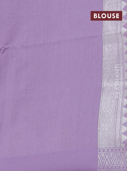 peach shade and lavender Banarasi kora jamdhani silk saree