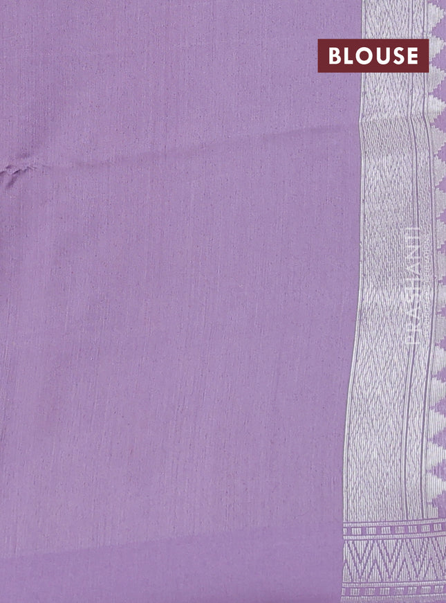peach shade and lavender Banarasi kora jamdhani silk saree