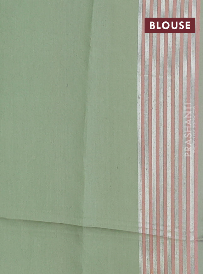 mild lavender and pista green Banarasi kora jamdhani silk saree