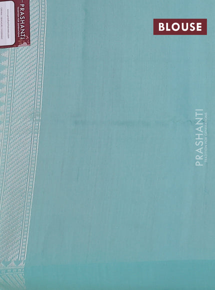 peach orange and teal blue Banarasi kora jamdhani silk saree