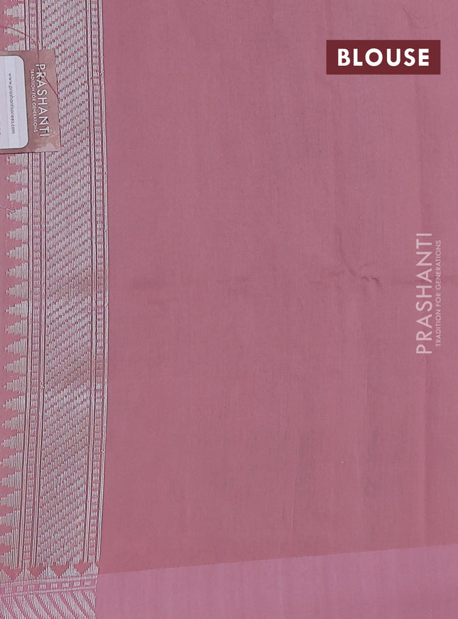 pastel blue and pastel pink Banarasi kora jamdhani silk saree