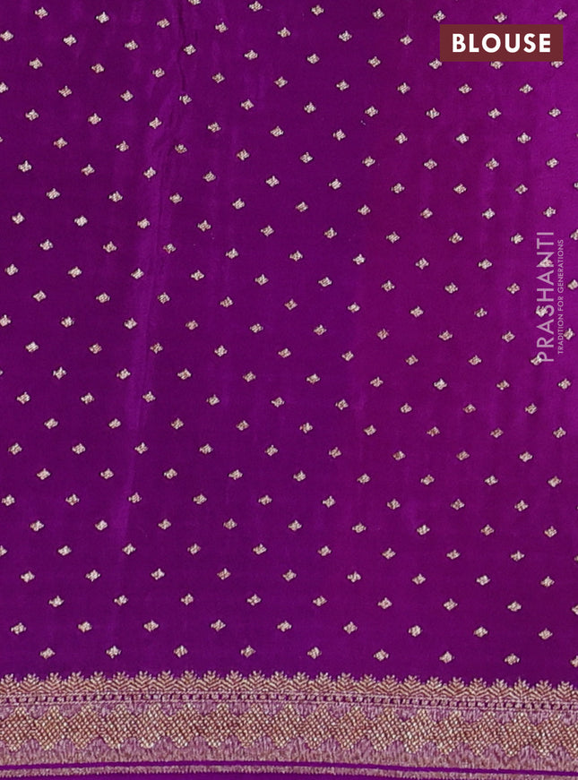 Banarasi crepe saree orange with allover geometric weaves and woven border