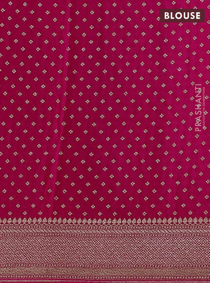 Banarasi crepe saree pink with allover geometric weaves and woven border