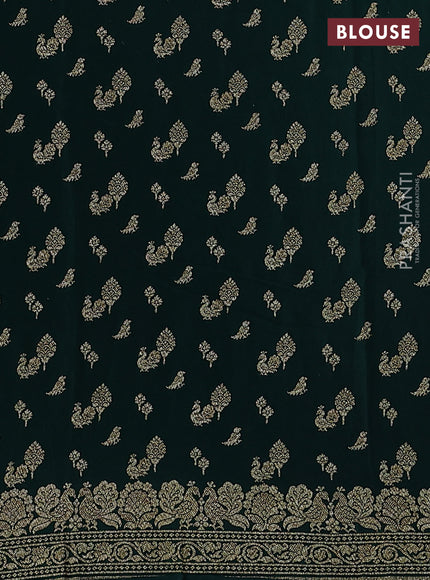 Banarasi crepe saree lime yellow and green with woven buttas and woven border