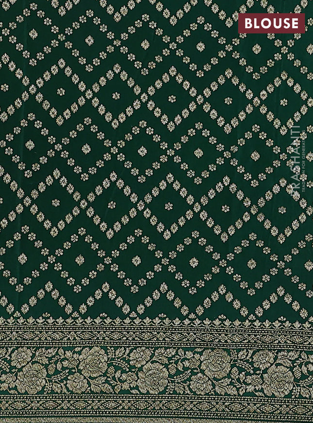 Banarasi crepe saree lime yellow and green with woven buttas and woven border