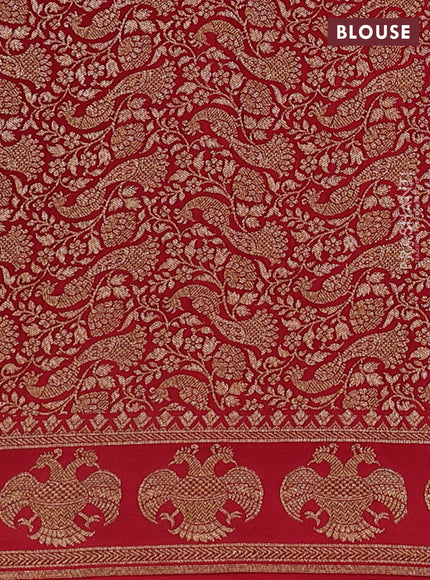 Banarasi crepe saree black and maroon with woven buttas and woven border